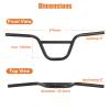BICYCGEAR 22.2 BMX Bike Handlebar 670mm, 160mm High Rise Bicycle Handlebar 6 Backsweep 3 Upsweep Steel Riser Handle Bars for E Bike, Fixie Gear, Motorcycle, Cruiser, MTB Mountain Bike, 7/8 inch view 2