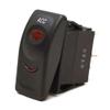 NineFit Basics DNA On/Off Boat Rocker Switch | Accessory 4 Spade Red Illuminated view 1