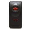 NineFit Basics DNA On/Off Boat Rocker Switch | Accessory 4 Spade Red Illuminated view 2