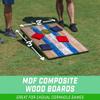 GoSports 3 x 2 ft Barnwood Design Cornhole Game Set - Includes Two 3 x 2 ft Boards, 8 Bean Bags, and Carry Case view 2