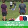 GoSports 3 x 2 ft Barnwood Design Cornhole Game Set - Includes Two 3 x 2 ft Boards, 8 Bean Bags, and Carry Case view 4