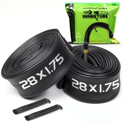 Hydencamm 2 Pack 28 Inch Inner Tube Fit 1.75/1.95/2.125 with 32mm Schrader Valve, 281.75/2.125 with 2PCS Levers, 28 Bicycle Inner Tube Compatible with Kids/Road Bikes (2 of One Size)