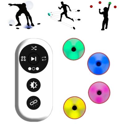 Rusopobe Flash Reflex Reaction Training Lights Set, Hand Eye Coordination Reaction Lights Training for Sport, Fitness, Speed and Agility(4)