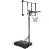 Portable Basketball Hoop & Goal Basketball Stand Height Adjustable 6.2-8.5ft with 35.4Inch Transparent Backboard & Wheels for Youth Teenagers Outdoor Indoor Basketball Goal Game Play view 1