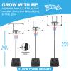 Portable Basketball Hoop & Goal Basketball Stand Height Adjustable 6.2-8.5ft with 35.4Inch Transparent Backboard & Wheels for Youth Teenagers Outdoor Indoor Basketball Goal Game Play view 2