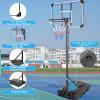 Portable Basketball Hoop & Goal Basketball Stand Height Adjustable 6.2-8.5ft with 35.4Inch Transparent Backboard & Wheels for Youth Teenagers Outdoor Indoor Basketball Goal Game Play view 3