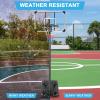 Portable Basketball Hoop & Goal Basketball Stand Height Adjustable 6.2-8.5ft with 35.4Inch Transparent Backboard & Wheels for Youth Teenagers Outdoor Indoor Basketball Goal Game Play view 4