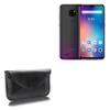 BoxWave Case Compatible with Vernee M7 - Elite Leather Messenger Pouch, Synthetic Leather Cover Case Envelope Design - Jet Black view 1