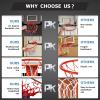 GOWE Pro Room Basketball Hoop Over The Door - Wall Mounted Basketball Hoop Set - Indoor Basketball Hoop with Ball and Air Pump view 2