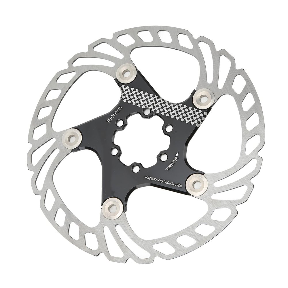Drfeify Bike Floating Brake Discs, Stainless Steel Bike Floating Brake Discs, CNC Precision, High Hardness for Mountain Bike Brake Rotor (180MM), Drfeifyuwxzsmtp6k-11