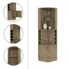 GOWE Bar Cabinet Papprika, 8 Wine Cubbies, Double Door, Dark Brown Finish view 3