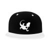 Bearded Dragon Snapback Hat Men Women Fashion Hip Hop Style Contrast Color Flat Bill Hat White view 2