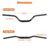 BICYCGEAR 31.8 Bike Handlebars 720mm, 86mm Rise Bicycle Handlebars 10 Backsweep Alloy Riser Handle Bars for Mountain Bike, MTB, E Bikes, Road Dirt Bike, Cruiser, 1 1/4 inch, Sand Blasted view 2