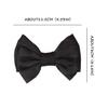 2 Pcs Detachable Satin Bow Shoe Clips Women Shoe Decoration Charms Fashion Heels Shoe Accessorie Hair Clips for Wedding Party Black view 4