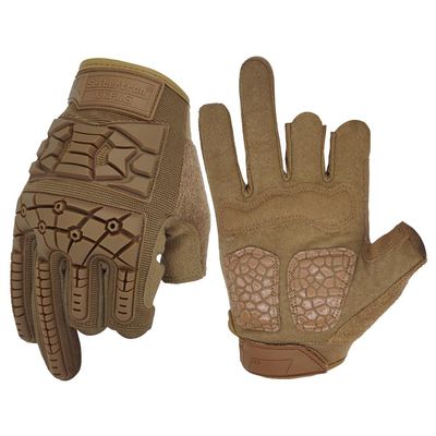 Seibertron T.T.F.I.G 2.0 Men's Gloves Flexible Rubber Knuckle Protective for Hunting Hiking Motorcycle Motorbike Riding Outdoor Work Gloves Coyote M