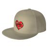 QIZYOQA Romantic Red Broken Heart Snapback Hat for Men Women Adjustable Hip Hop Style Flat Brim Hats, Natural view 1