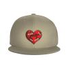 QIZYOQA Romantic Red Broken Heart Snapback Hat for Men Women Adjustable Hip Hop Style Flat Brim Hats, Natural view 2