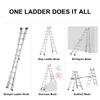 GOWE Aluminum Multi-Position Ladder with Wheels, 300 lbs Weight Rating, 22 FT view 2
