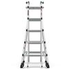 GOWE Aluminum Multi-Position Ladder with Wheels, 300 lbs Weight Rating, 22 FT view 3