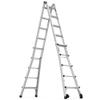 GOWE Aluminum Multi-Position Ladder with Wheels, 300 lbs Weight Rating, 22 FT view 4