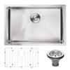 27" L X 18" W Undermount Kitchen Sink with Sink Grid view 1