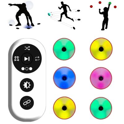 Flash Reflex Reaction and Cognitive Training Kit - Indoor Outdoor Reaction Training Equipment Response Light - Gift for Teen Adult Trainer Athlete(6)