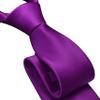 Branduce Purple Tie Solid Satin Ties for Men Silk Blend Necktie for Wedding Business (TA11-05) view 3