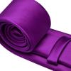 Branduce Purple Tie Solid Satin Ties for Men Silk Blend Necktie for Wedding Business (TA11-05) view 4