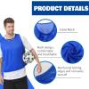 PULUOMASI 12/24/48PCS Pinnies Youth Team Pennies for Sports Kids and Scrimmage Vests for Soccer Basketball Jersey Practice view 2