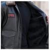 Legou Mens Autumn and Winter Velvet Thickened Leather Jacket Wool Collar Bomber Aviator Warm Casual Motorcycle Jacket Black 2XL view 2