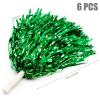 6 Pieces Pom Poms Cheerleading, Cheerleader Pom Poms Hand Flowers with Handle for Children Adults Sports Meeting Sports Competition Holiday Celebration view 2