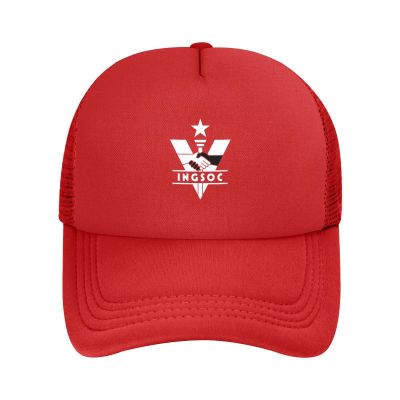 1984 INGSOC Hat Funny Mesh Baseball Cap Adjustable Summer Outdoor Trucker Hat for Men Women Red