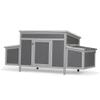 Weatherproof Wood Chicken Coop with Nesting Boxes, Indoor Outdoor, Gray view 1