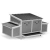 Weatherproof Wood Chicken Coop with Nesting Boxes, Indoor Outdoor, Gray view 2