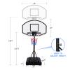 GOWE Portable Poolside Basketball Hoop System Basketball Hoop for Pool Height Adjustable 3.1ft-4.7ft with 36" Backboard for Indoor Outdoor Use view 2