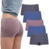 R RUXIA Women's Boyshort Panties Seamless Nylon Underwear Stretch Boxer Briefs 5 Pack view 1