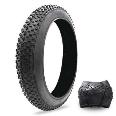 20x4.0/26x4.0 Inch E-Bike Fat Tire,Folding Bead Tire Puncture Proof Replacement Bicycle Accessories Compatible with Urban Street Mountain or 3-Wheel Bikes