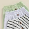 Baby Boys' Toddler 3-Pack Pull-on Jogger Shorts Classic Fit Elastic Waist Shorts Kids Multipacks Pants (Green B, 0-6 Months) view 4