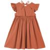 Csbks Toddler Baby Girls' Cotton-Linen Sundress with Ruffle Halter Sleeveless and Swing Dress Brown 90 view 2