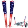 48" USA Boat Trailer Guide Pole Cover- Heavy Duty Neoprene Boat Trailer Capped Guide Protective Cover- 4th of July American Flag Marine Trailer Guide Poles Cover for Sailboat Trailer (Set of 2) view 1