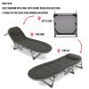YOtat Folding Camping Cot for Adults Sleeping, 5Position Folding Chaise Lounge Chair, Camping Cot, Outdoor Portable Lounge Chair Sleeping Cots Bed, Outdoor and Indoor,A view 3