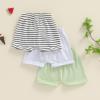 Baby Boys' Toddler 3-Pack Pull-on Jogger Shorts Classic Fit Elastic Waist Shorts Kids Multipacks Pants (Green B, 6-12 Months) view 2
