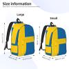MDATT Backpacks Lightweight Bookbag With 1 Main Compartment, Front Utility Pocket With Built,Swedish Flag, Small view 4