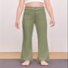 Haloumoning Girl's Flare Pants Kids High Waisted Button Multiple Pockets Yoga Bootcut Pants Full Length Bell Bottoms view 2
