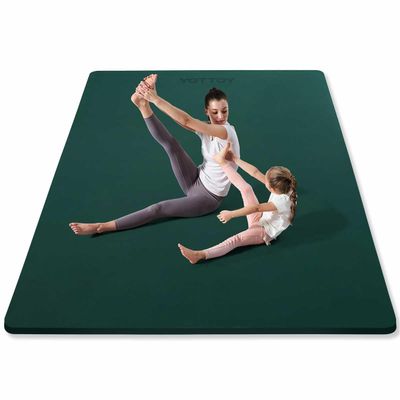 YOTTOY Large Yoga Mat (75 * 52 * 1/2inch),Extra Wide TPE Exercise Mat,Non-Slip Workout Mat for Pilates, Fitness, Barefoot, Home Gym Studio with Strap and Towel