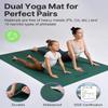 YOTTOY Large Yoga Mat (75 * 52 * 1/2inch),Extra Wide TPE Exercise Mat,Non-Slip Workout Mat for Pilates, Fitness, Barefoot, Home Gym Studio with Strap and Towel view 3
