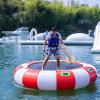 YEYUBIW 2M/3M/4M/5M Water Trampoline, Inflatable Swimming Platform with Slide, Lake Water Trampoline Splash Pad for Adults and Children,Red,2m view 3