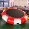 YEYUBIW 2M/3M/4M/5M Water Trampoline, Inflatable Swimming Platform with Slide, Lake Water Trampoline Splash Pad for Adults and Children,Red,2m view 4