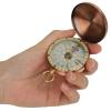Lightweight Pocket Watch Compass Good Stability Portable Metal Copper Flip Cover Pocket Watch Compass Sturdy for Camping,Hiking,Traveling,Etc (Compass) view 3