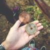 Lightweight Pocket Watch Compass Good Stability Portable Metal Copper Flip Cover Pocket Watch Compass Sturdy for Camping,Hiking,Traveling,Etc (Compass) view 4